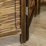 thumbnail of HOMCOM Biombo de 4 Painéis Separador de Ambientes Dobrável 160x1,8x170 cm Divisor de Ambientes de Madeira e Caniço Madeira