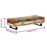 thumbnail of vidaXL Couchtisch 120x50x30 cm Massives Altholz und Stahl