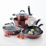 thumbnail of San Ignacio - Grill-/Grillpfanne aus gepresstem Aluminium (28 x 28 x 4,5 cm) (metallische Kupferfarbe, silikonbeschichteter Griff, Induktion)