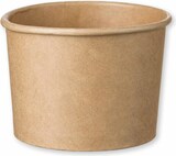 thumbnail of VEPATIM 100 Eisbecher aus Kraftpapier FSC® rund 230 ml braun mit transparentem Domdeckel
