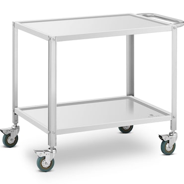 Royal Catering Carro de servicio - 2 estantes - 80 x 57 x 3,5 cm - 53 cm de distancia - 100 kg -