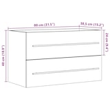 thumbnail of vidaXL Waschbeckenunterschrank Artisan-Eiche 80x38,5x48 cm