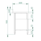 thumbnail of GastroHero Spültisch Basic 16x6 mit 2 Becken links