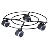 thumbnail of WAGNER Pflanzenroller DRAHT Ø 30 x 6,5 cm, für Innenbereich, Soft-Rollen, Stahl schwarz matt, Tragkraft 60 kg - 20094401