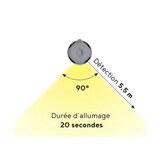 thumbnail of Pied de lit cylindrique lumineux Noir (vendu à l'unité)  16 cm ACCESSOIRES BELLECOUR