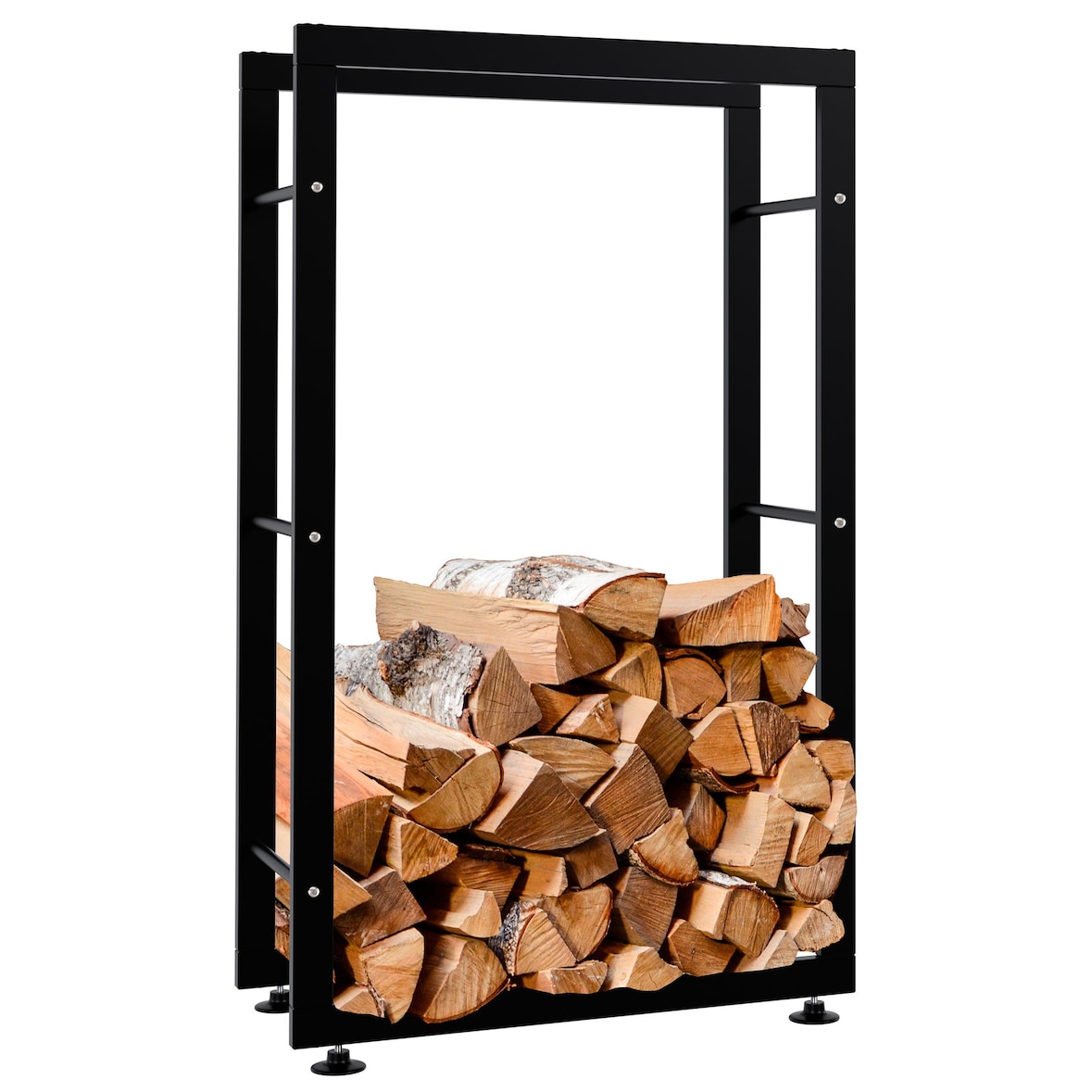 Kaminholzständer Keri V2 schwarz/25x60x100 cm