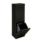 thumbnail of ARREGUI Top CR226-B 2-bins stalen afval- en recyclingbak met multifunctionele opzetbak, recyclingkast, 2 x 17 L (34 L), zwart