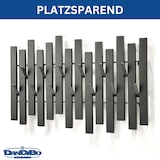 thumbnail of DanDiBo Wandgarderobe Schwarz Metall Modern 96637 Garderobe Wand mit Haken Garderobenleiste Hakenleiste Garderobenhaken