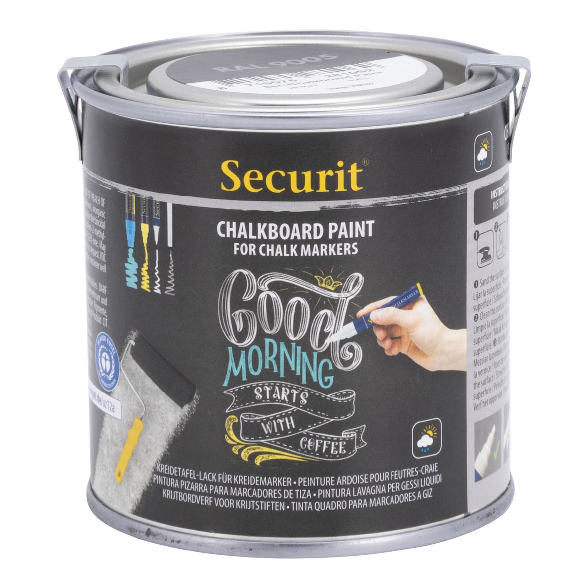 Securit® Tafelfarbe, schwarz - Klein (250ml)