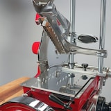 thumbnail of Berkel Volano B2 Rot, Schwungradmaschine – Wunderschöne Aufschnittmaschine + Fassholzbrett Unikat