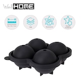thumbnail of WellHome - Bandeja para fazer bolas de gelo 4 bolas de TPE cinza 16x15x7cm