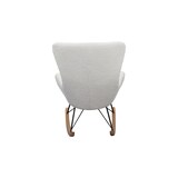 thumbnail of SalesFever Schaukelstuhl | Bezug Teddyfell | Kufen Massiv-Holz | Gestell Metall schwarz | B 75 x T 102 x H 106 cm | weiß