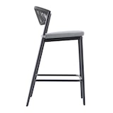 thumbnail of METRO Professional Chaise de bar TRACE II, acier / rotin PE / polyester, 105 x 54 x 62 cm, empilable, coussin inclus, gris foncé