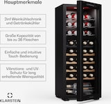 thumbnail of Klarstein Bovella 36 Duo+ Weinkühlschrank | 2-in-1 | 36 Flaschen | 2 Zonen | 7 Regale | Touch Schwarz