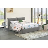 thumbnail of Dmora Letto matrimoniale Cristyn, Letto contenitore con rivestimento in tessuto, 100% Made in Italy, con materasso Cm 160x200 incluso, Grigio