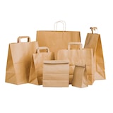 thumbnail of Sac kraft NOVABAG brun 26+14x30 cm poignées plates – Pack 4 cartons lot 1000