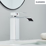 thumbnail of ROSA | Premium hotel waterval badkamerkraan chroom | Gastronomie RVS mengkraan wastafel | Design kraan hoekig