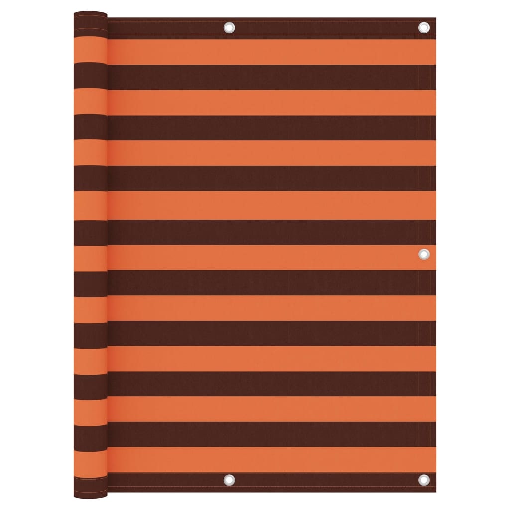 Helloshop26 - Paravento per balcone frangivista 120 x 400 cm tessuto Oxford arancione e marrone 02_0010314