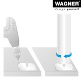 thumbnail of WAGNER Möbelbein/Systemrohr TENO - Ø 60 x 200 mm, individuell kombinierbar, Stahl, weiß, Tragkraft 50 kg - 12361801