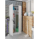 thumbnail of Dmora Armadio multiuso Charleston, Mobile portascope a 2 ante, Scarpiera con ripiani, Guardaroba portascope, cm73x37h180 cm, Bianco