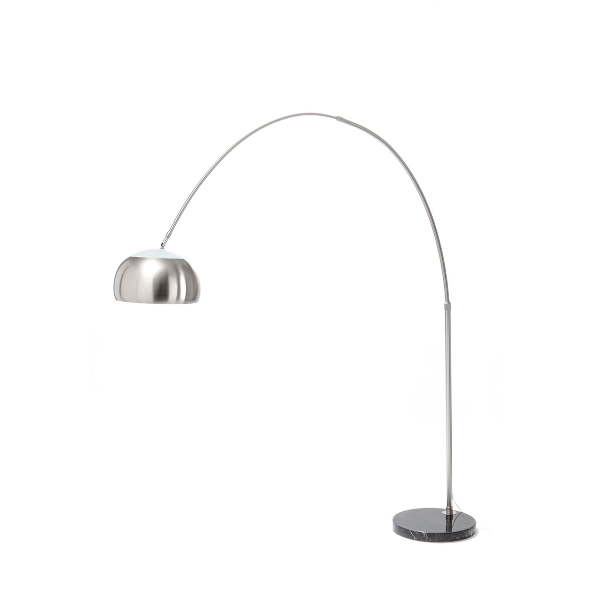 Oreste Luchetta Lampada da terra BOW in metallo satinato H.220 x L.190 cm