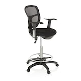 thumbnail of Taburete / silla de trabajo TOP WORK 108 tejido de malla negro hjh OFFICE