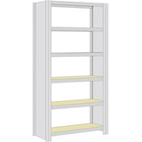thumbnail of PROREGAL Aktenregal FALKE Stecksystem mit Seitenwand | Grundregal | HxBxT 207x100x60cm | 6 Spanplatten-Fachboden | Fachlast 250kg | Beidseitig nutzbar