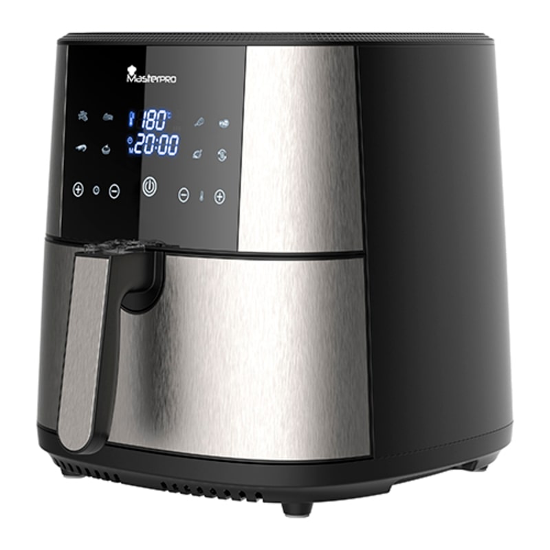 Masterpro - Friggitrice ad aria senza olio da 6 litri e 1800 W con touch screen LED e 8 diverse funzioni