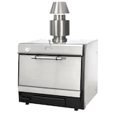 thumbnail of EURAST - Houtskoolgrill van roestvrij staal met rooster van 585 x 465 en vlambeveiliging - 700x610x1100 mm - 5220105C