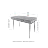 thumbnail of Ócrea Escrivaninha Madeira de Pinho Maciço - 2 gavetas - 140 x 65 Cm