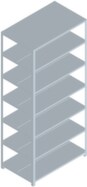 thumbnail of Aktenregal, Grundfeld, HxBxT 2200x1000x600mm, Fachl. 90kg, 7xStahlboden, 7 OH