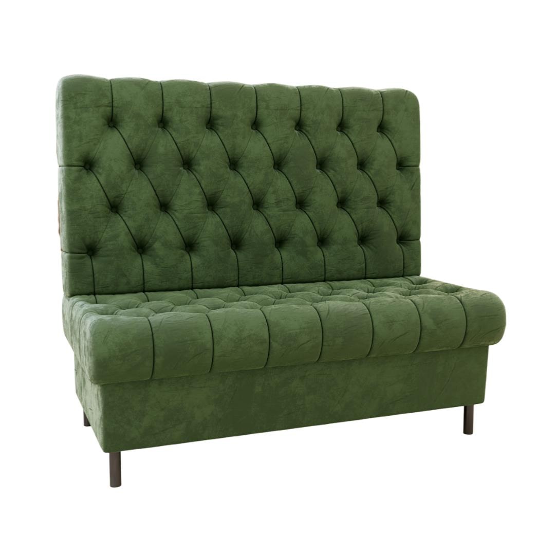 Gastro Sitzbank | Exklusiv | Grüner Samtstoff | 140 cm breit