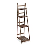 thumbnail of Relaxdays Blumentreppe, 4-stufig, Blumenleiter Holz, klappbar, Leiterregal Pflanzen, HBT: 160 x 41 x 49 cm, dunkelbraun