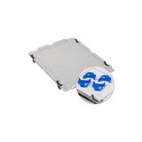 thumbnail of PROREGAL SparSet 10x Eurobox NextGen Economy mit Auflagedeckel & 4x Verschlüsse Blau, Griffe offen, HxBxT 12x40x60cm, 23L, Eurobehälter, Box