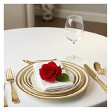 thumbnail of Assiette plate triple filet or 27cm - Lot de 6