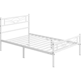 thumbnail of Yaheetech Bettrahmen Metallbett Gästebett Bettgestell aus Metall, Modern Jugendbett mit Lattenrost, für Schlafzimmer Gästezimmer 90 x 190 cm/Weiß