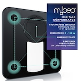 thumbnail of MyBeo Digitale Personenwaage Körperwaage - Badezimmer Waage im Slim Design - 6 mm Sicherheitsglas - großes LCD-Display, max. 150 kg