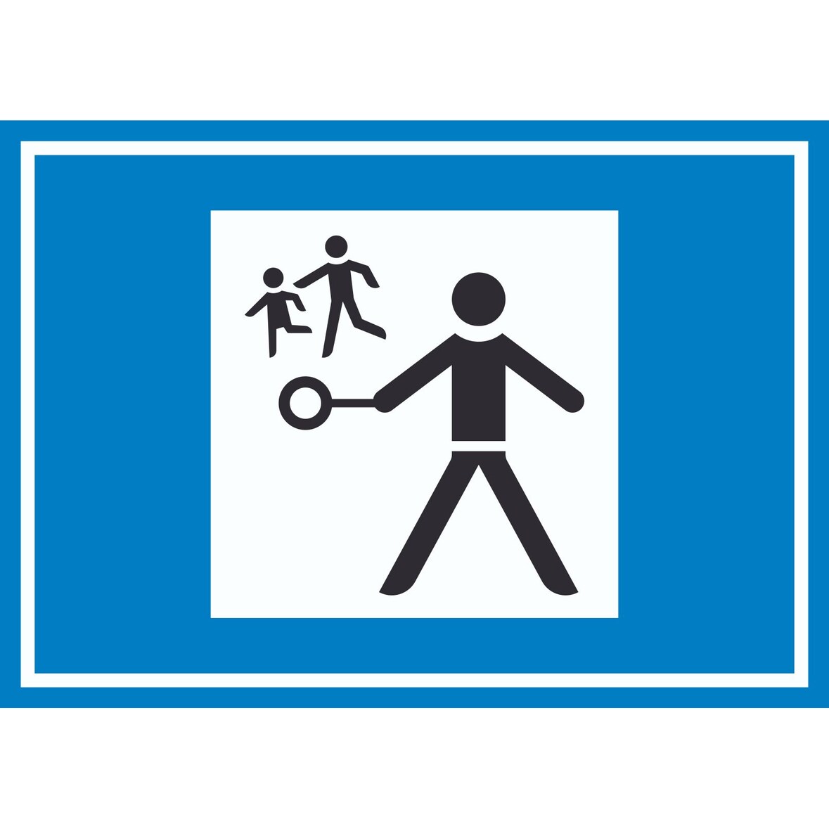 Verkehrshelfer Symbol Schild A2 Rückseite selbstklebend