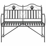 thumbnail of vidaXL Gartenbank Schwarz 103,5 x 59 x 89 cm Stahl