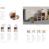 thumbnail of MF - Churrasqueira de Alvenaria Pré-fabricada para Lenha e Carvão Modelo Nazca 70 (Bege - 86,5 x 58 x 240 cm) REF: 8880 - Uso em Exteriores