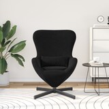 thumbnail of Fauteuil œuf Noir 63 x 73 x 90 cm Velours Modèle Pervoriax