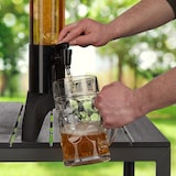 thumbnail of Relaxdays Biersäule mit Zapfhahn, 2,5 l, Getränkespender mit Kühlung, Biertower Garten, Zapfsäule, transparent/schwarz