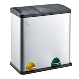 thumbnail of SVITA TC2X20 Kücheneimer Office 40L Trennmülleimer Mülltrennung Edelstahl Silber