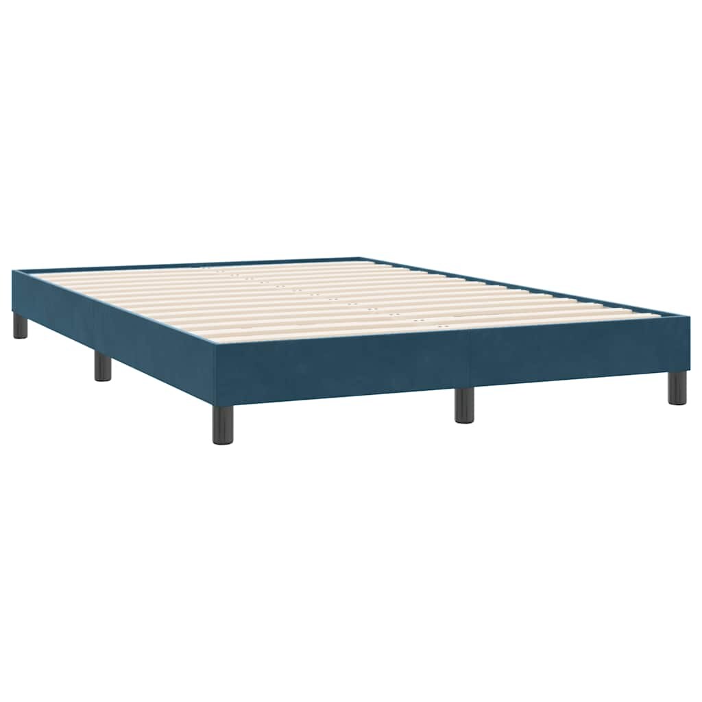vidaXL Bettgestell ohne Matratze Dunkelblau 140x220 cm Samt