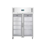 thumbnail of Frigorífico expositor de acero inoxidable, con 2 puertas de vidrio, Gastronorm 2/1, Polar 1200L CW198