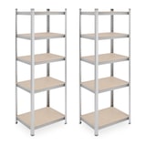 thumbnail of Relaxdays Schwerlastregal 2er Set, 500 kg, Stahl, Lagerregal, Keller, Garage, zum Stecken, HBT: 180 x 60 x 45 cm, silber