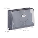 thumbnail of Relaxdays Papierhandtuchspender, für H2 Papierhandtücher, Wandmontage, Handtuchspender, HBT 20,5x27,5x10 cm, weiß/grau