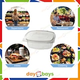 thumbnail of DayBays 450 Stk. Klappschale Oval 500 ml VP 150x124x55 mm RPET Transparent mit anhängendem Deckel