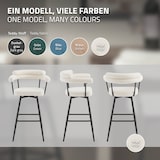 thumbnail of ML-Design Barhocker drehbar 2er Set Beige, Teddy-Stoff, 76 cm, Gepolsterte Barstühle, Küchenstühle mit Arm- & Rückenlehne, 360° Drehstuhl Tresenhocker