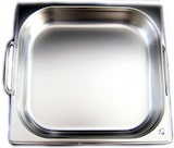 thumbnail of AcMax GN 2/3 Gastronormbehälter GN-Behälter Edelstahl 6,5 Liter Tiefe 100mm Fallgriff
